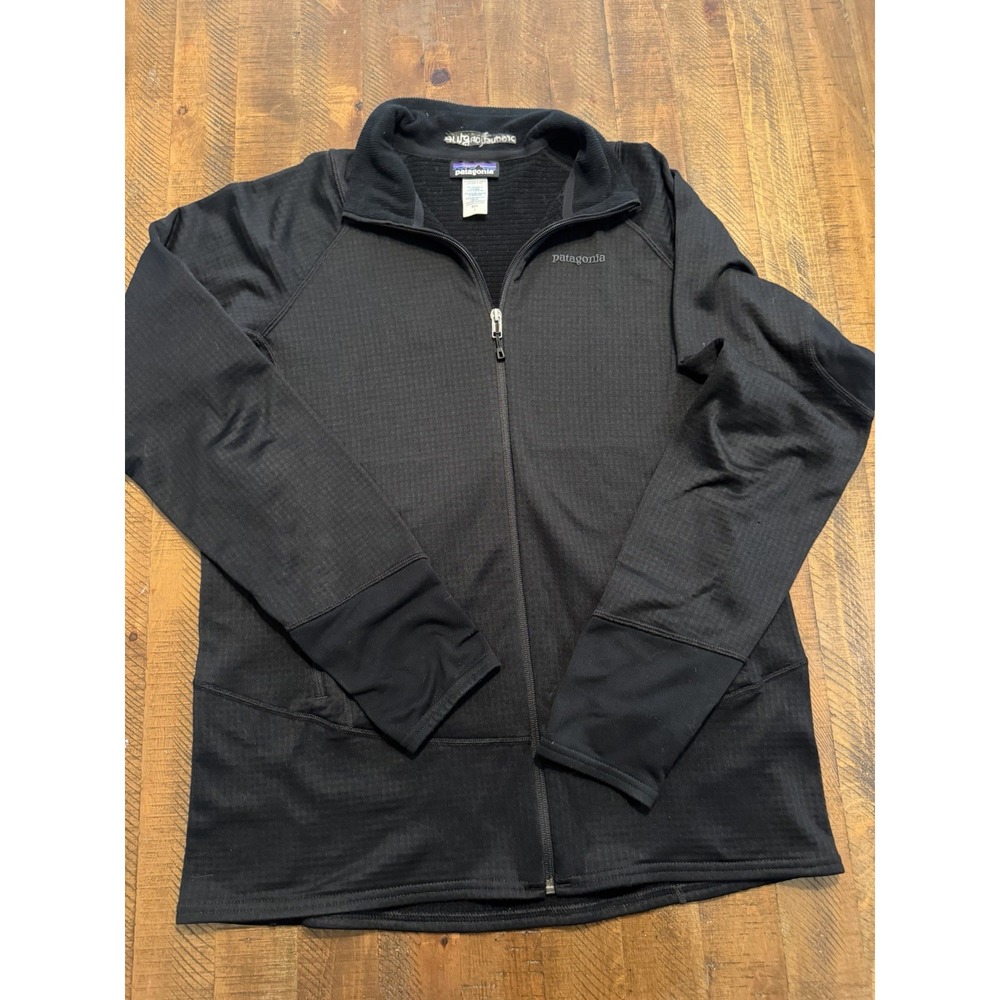 Patagonia R1 Jacket Full Zip Grid Fleece Regulator Polartec Mens Large Black